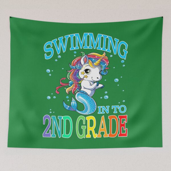 Item preview, Swimming Into 2Nd Grade Back To School Mermaid Unicorn  	 designed and sold by cjbpooxzmm0.