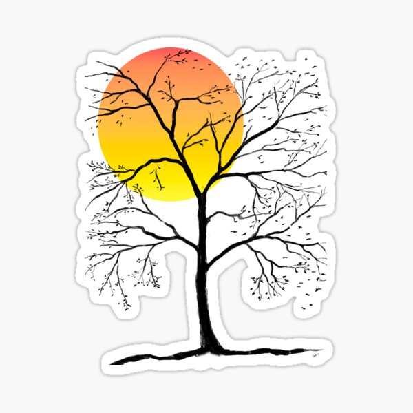 Autumn Moon Sticker