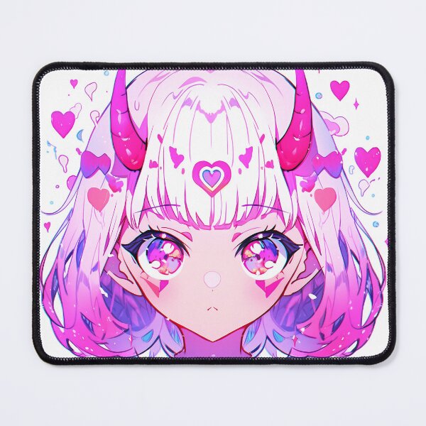 Item preview, Pink evil eyes - kawaii manga girl designed and sold by Newborninfant.