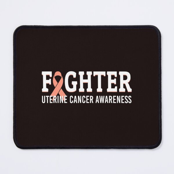 Item preview, Fighter Warrior Uterine Cancer Awareness Peach Ribbon designed and sold by iyhuksnn87.