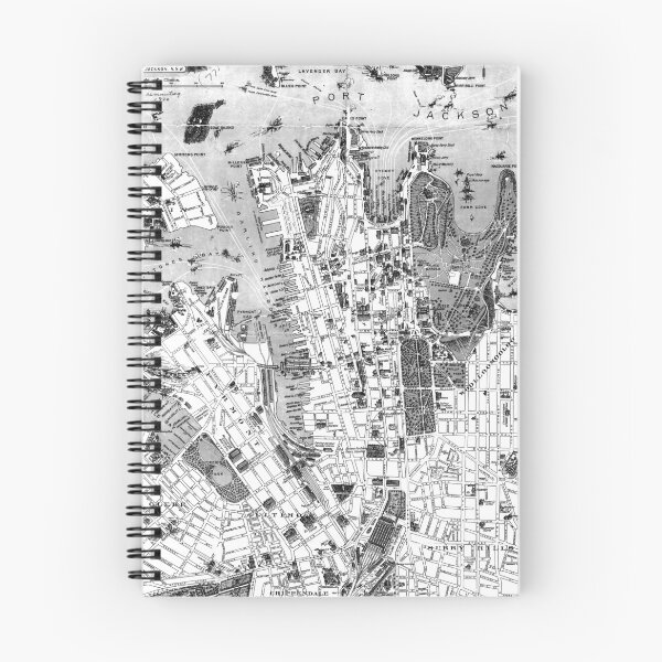 Item preview, Vintage Map of Sydney Australia (1922) BW designed and sold by BravuraMedia.