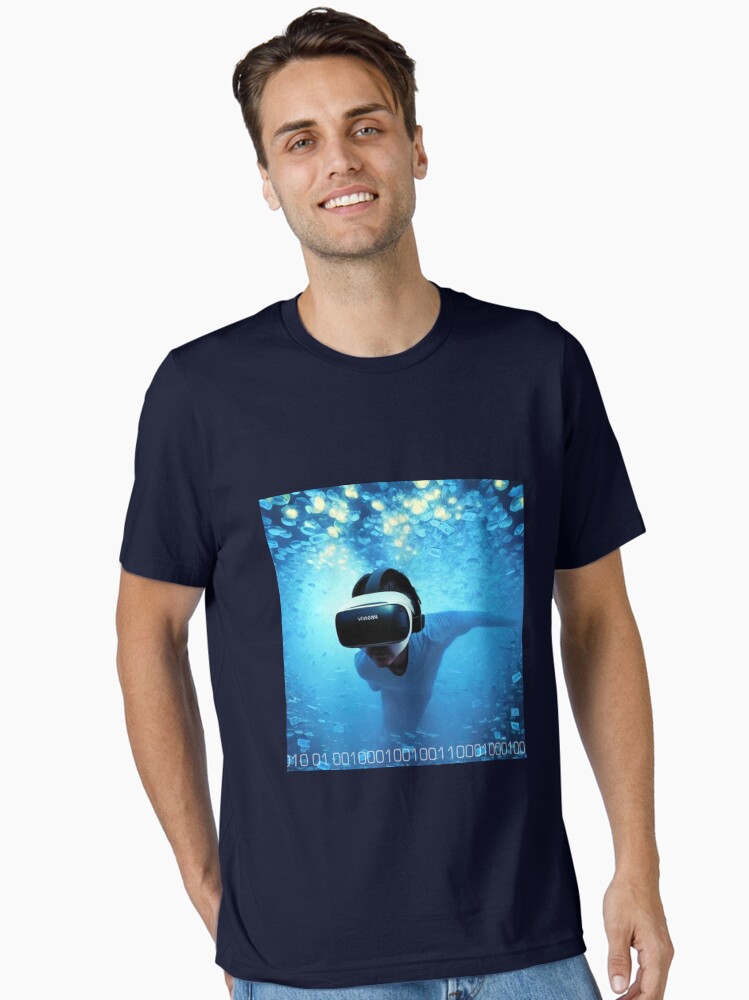 Thumbnail 1 of 7, Essential T-Shirt, VR A.I. Deep sea Dream designed and sold by OneSwitch.