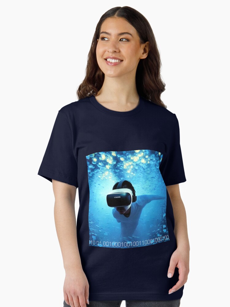 Thumbnail 2 of 7, Essential T-Shirt, VR A.I. Deep sea Dream designed and sold by OneSwitch.