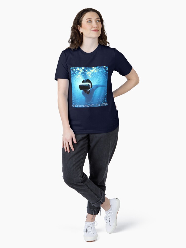 Thumbnail 4 of 7, Essential T-Shirt, VR A.I. Deep sea Dream designed and sold by OneSwitch.