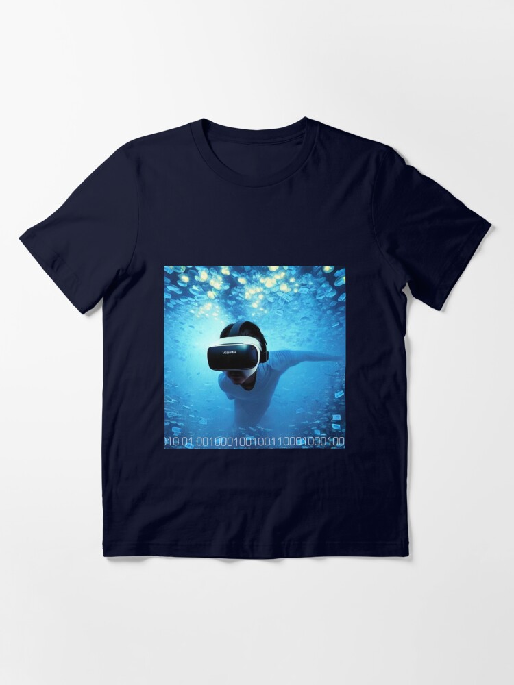 Thumbnail 3 of 7, Essential T-Shirt, VR A.I. Deep sea Dream designed and sold by OneSwitch.