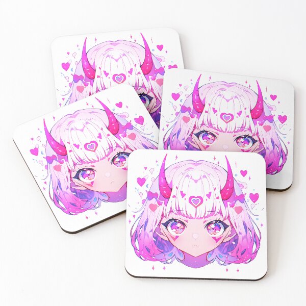 Item preview, Pink evil eyes - kawaii manga girl designed and sold by Newborninfant.