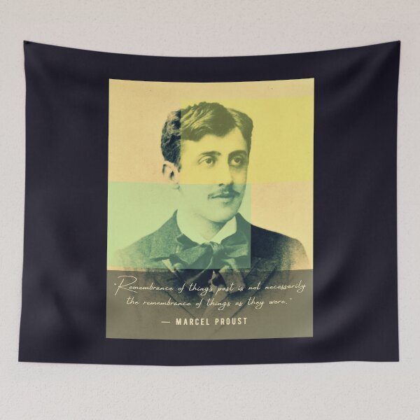 Item preview, Marcel Proust portrait and quote: Remembrance of things past is not necessarily the remembrance of things as they were designed and sold by artbleed.