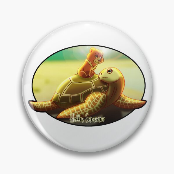 Item preview, Bear Cub and Turtle - Hello, Summer  designed and sold by AnekArts.