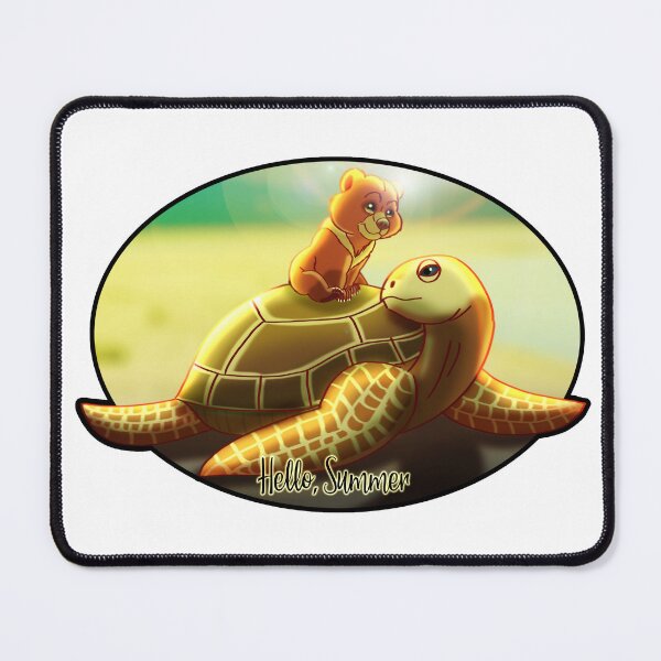 Item preview, Bear Cub and Turtle - Hello, Summer designed and sold by AnekArts.