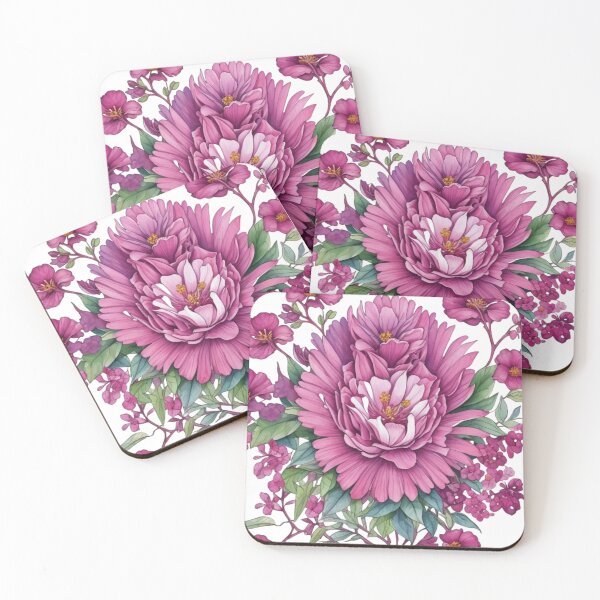 Item preview, watercolor flowers designed and sold by UndineSea.