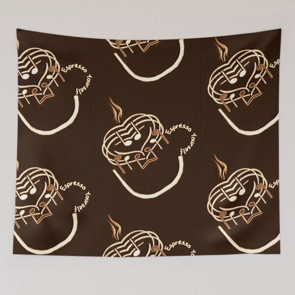 Item preview, Musical Espresso Coffee Cup Pun Brown  designed and sold by IvaRenee.