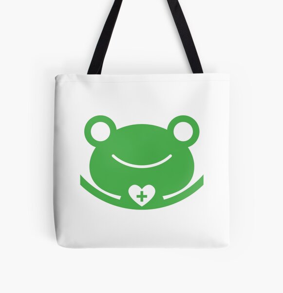 Happy Frog / Robot Bear All Over Print Tote Bag