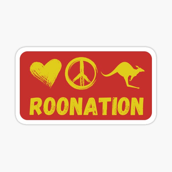Peace Love RooNation Sticker