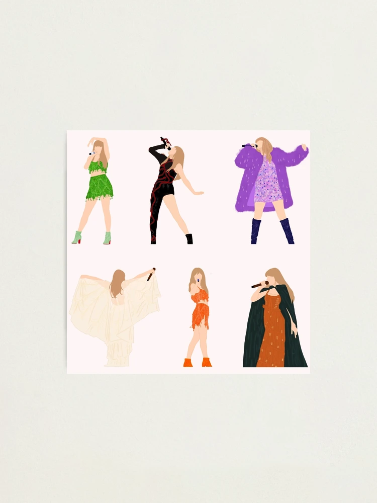 Set of 4 Taylor Swift  The Eras Tour Photo Stickers – Taylor