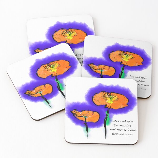 Item preview, Love Each Other Two Poppies designed and sold by KirtTisdale.