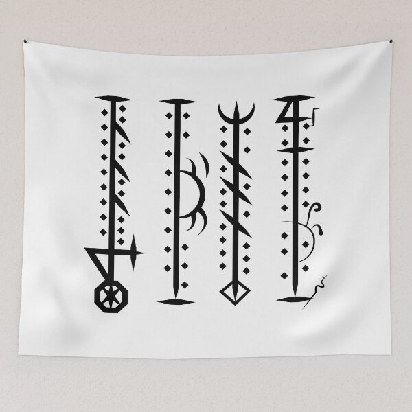 Item preview, Stafur Gegn Galdri Rune - Black designed and sold by Gumless.