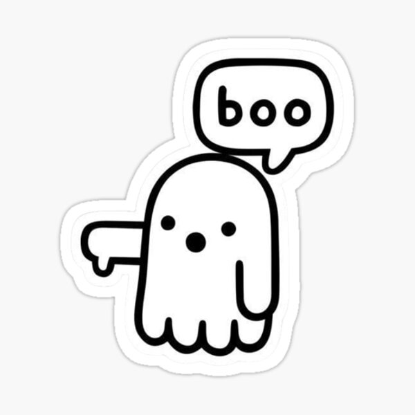 Item preview, Boo Ghost Sticker designed and sold by camixramirez.