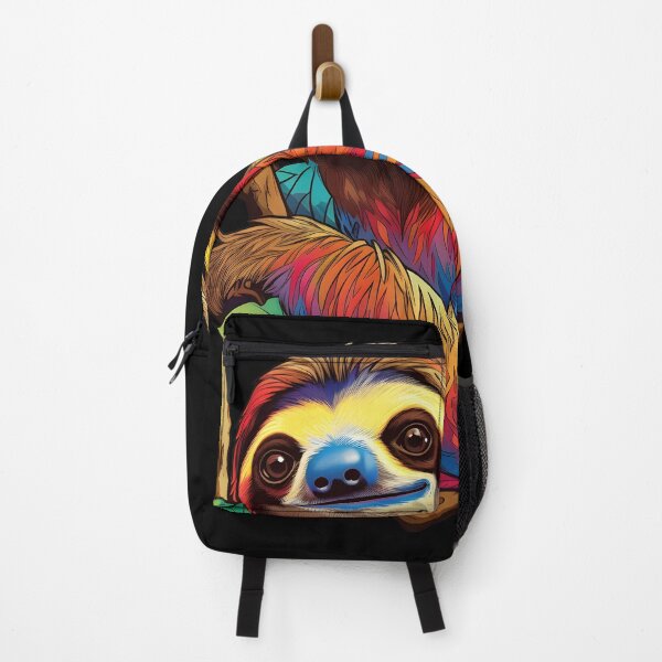 Item preview, Colorful abstract happy and cute sloth designed and sold by Art Happens.