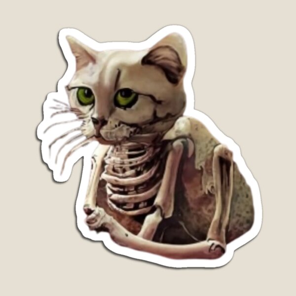 Item preview, Playful Skeleton Cat Sticker designed and sold by Justeecat.