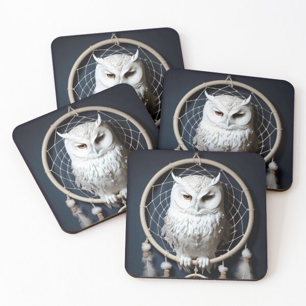 Item preview, Snowy Owl Sitting In Dreamcatcher designed and sold by SubtleSplit.