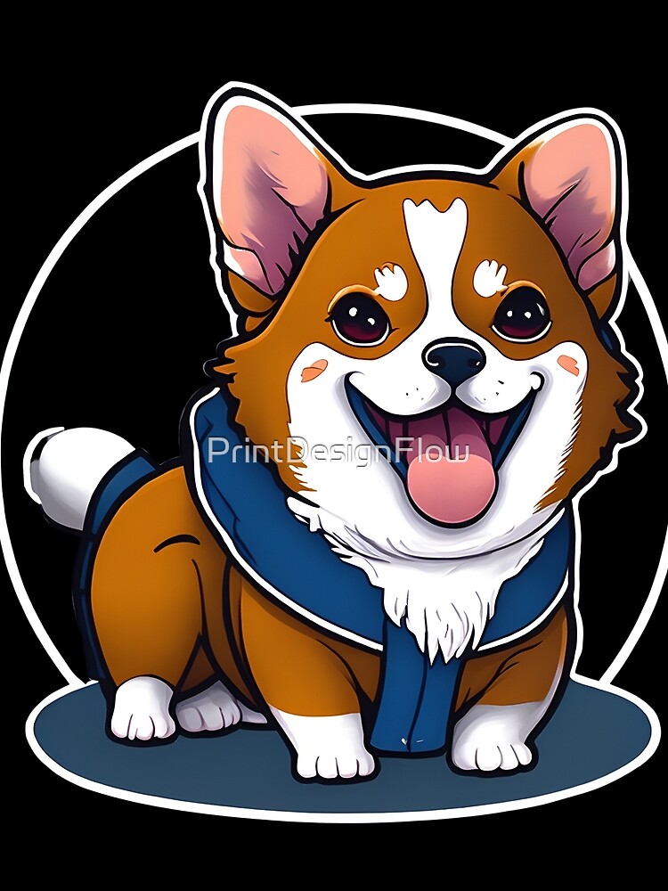 Buffalo bills corgi cartoon style Scarf for Sale by PrintDesignFlow