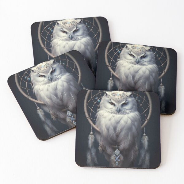 Item preview, Snowy Owl In Dreamcatcher Painting designed and sold by SubtleSplit.