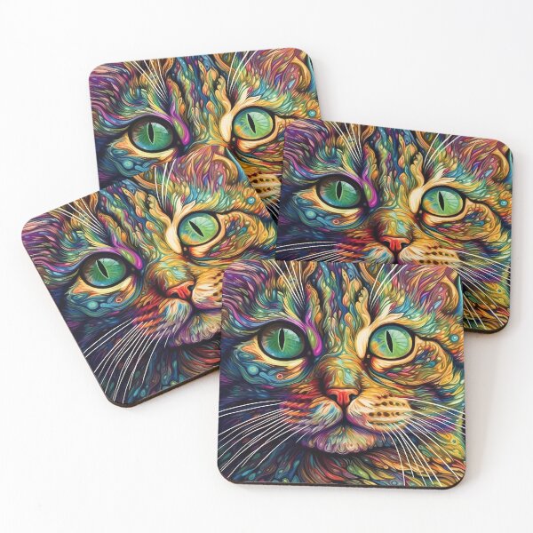 Item preview, Close-up of a cat's head. Illustration in abstract style. designed and sold by osadchyii.