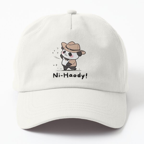 Aperçu de l'œuvre Ni Haody Panda mignon avec chapeau de cowboy | bonjour chinois | Conception de panda kawaii créée et vendue par DaddyIssues-.