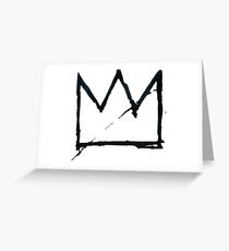 Black Basquiat Crown Greeting Card