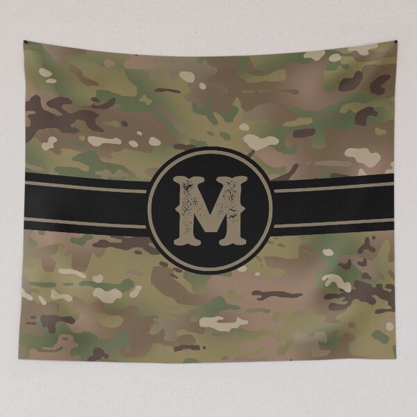 Item preview, Army Camouflage Monogram: Letter M designed and sold by Jared Davies.