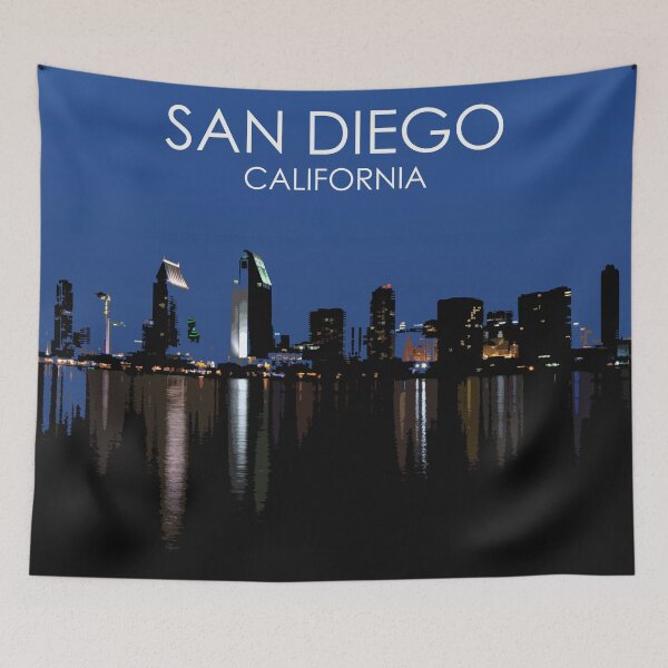 Item preview, San Diego, California, USA, Travel Print designed and sold by summattodraw.