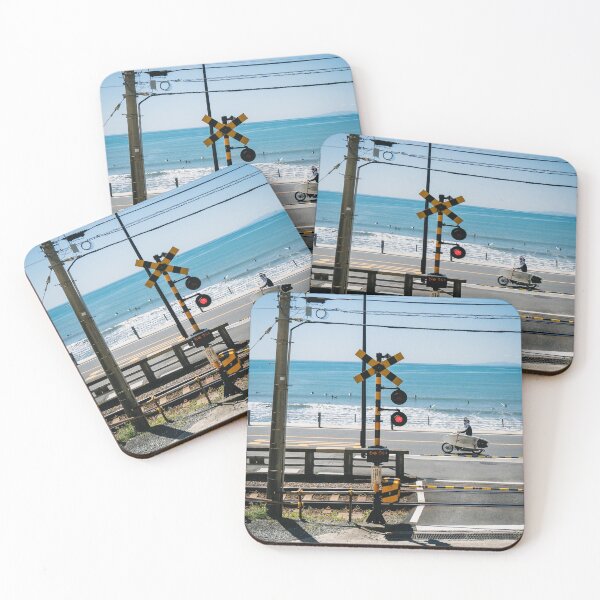 Item preview, Japanese Seaside Town with Motorbike and Surfboard  designed and sold by JonesyDave.