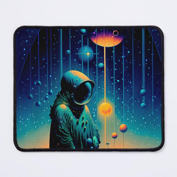 Item preview, Dark Retrowave Art of a Depressed Astronaut designed and sold by AIStudio137.