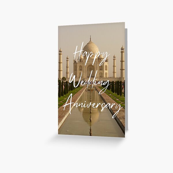 Item preview, Happy Wedding Anniversary | Greeting Card | Taj Mahal designed and sold by CraftedWithAnpu.