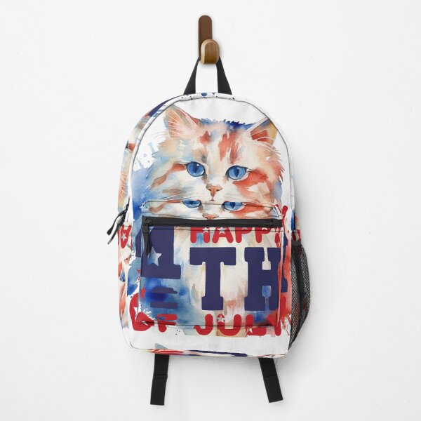Item preview, Watercolor Cat: Happy 4th of July designed and sold by MyMerryMary.