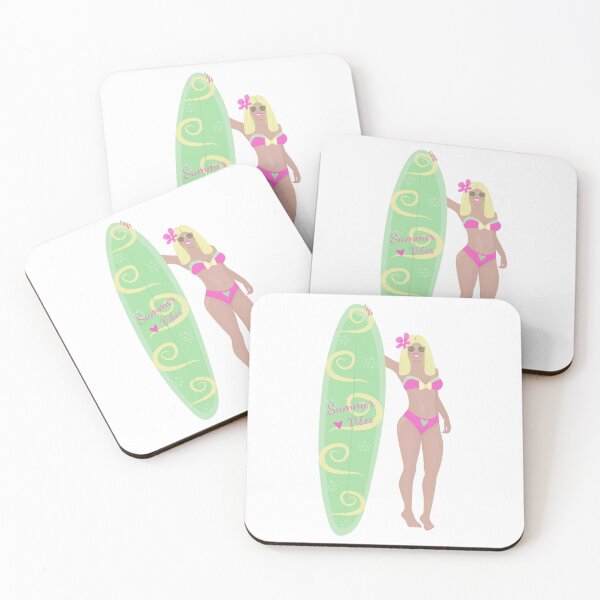 Item preview, Slim blonde woman with a sailboard designed and sold by OM-lova.