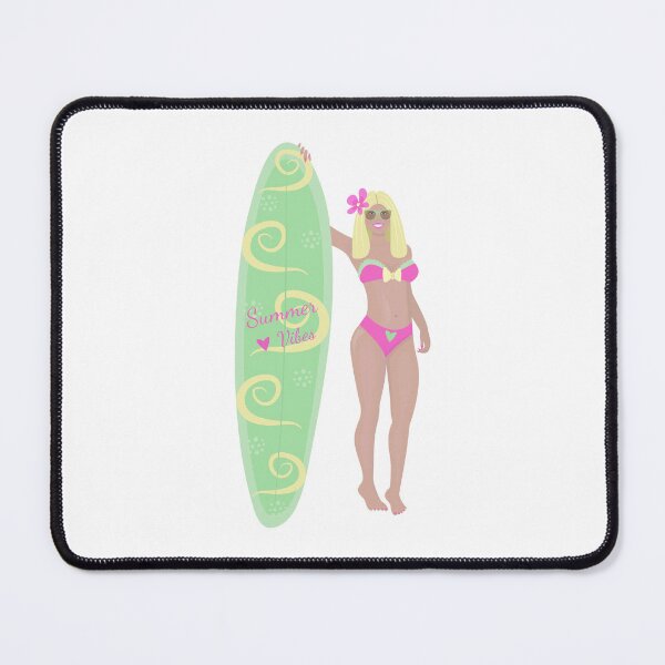 Item preview, Slim blonde woman with a sailboard designed and sold by OM-lova.