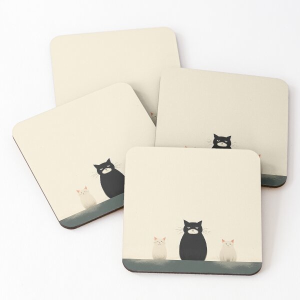 Item preview, Cats in Minimalist Style: Fusion of Visual and Verbal Art designed and sold by Piotrek0001.