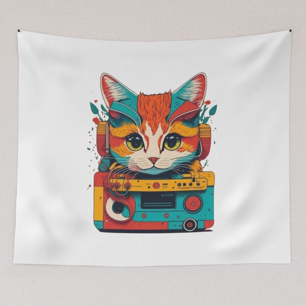 Item preview, Retro Feline Mixtape designed and sold by Trovi.