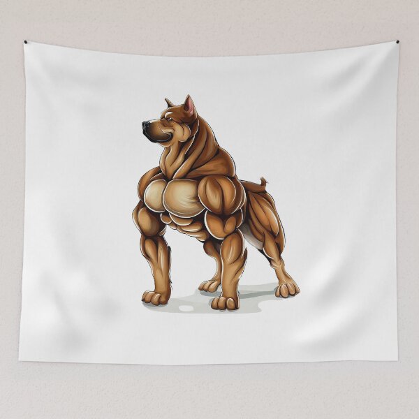 Item preview, the muscular dog designed and sold by luckymando.