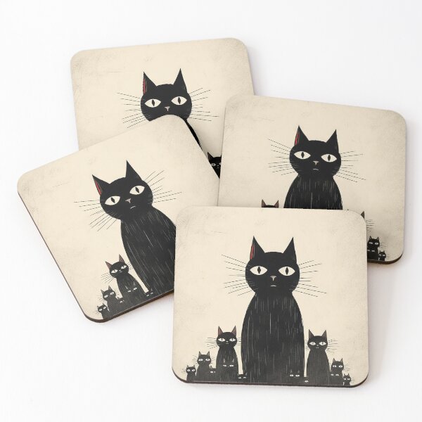 Item preview, Cats in Minimalist Style: Fusion of Visual and Verbal Art designed and sold by Piotrek0001.