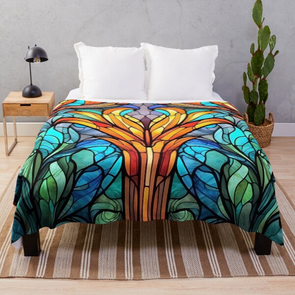 Item preview, Colorful stained glass Flower design designed and sold by SweetWhiskers.