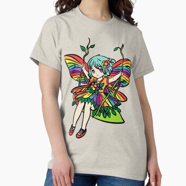 Item preview, Rainbow Fairy Swinging with Pride | LGBTQ+ Pride Month Celebration designed and sold by Lubellebubble20.