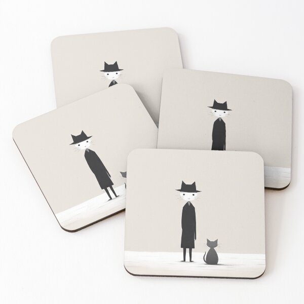 Item preview, Cats in Minimalist Style: Fusion of Visual and Verbal Art designed and sold by Piotrek0001.