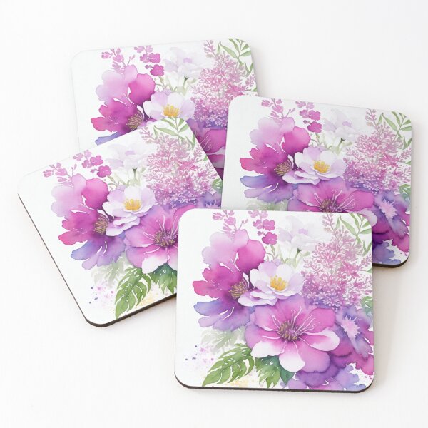 Item preview, watercolor flowers designed and sold by UndineSea.