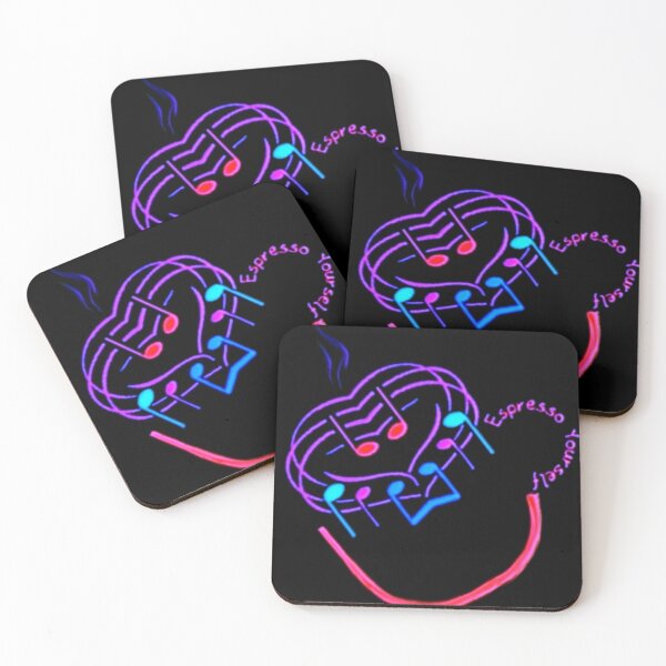 Item preview, Neon Musical Espresso Cup Pun designed and sold by IvaRenee.