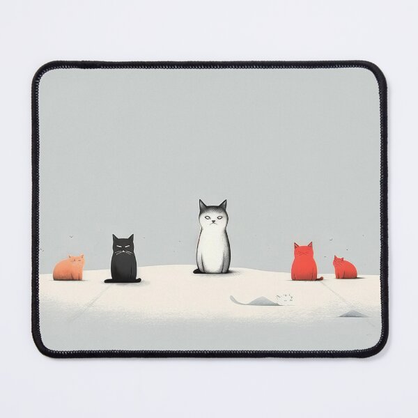 Item preview, Cats in Minimalist Style: Fusion of Visual and Verbal Art designed and sold by Piotrek0001.