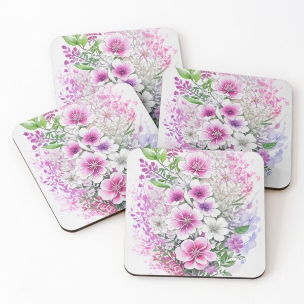 Item preview, watercolor flowers designed and sold by UndineSea.