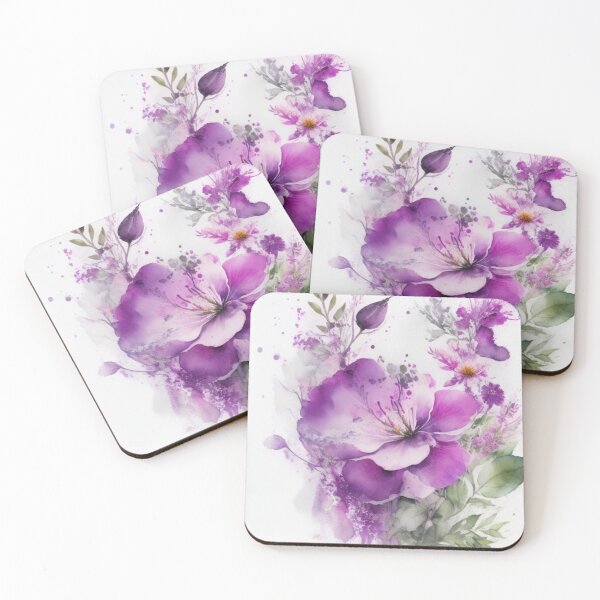 Item preview, watercolor flowers designed and sold by UndineSea.