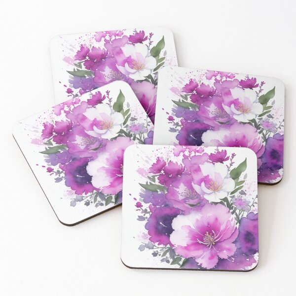 Item preview, watercolor flowers designed and sold by UndineSea.